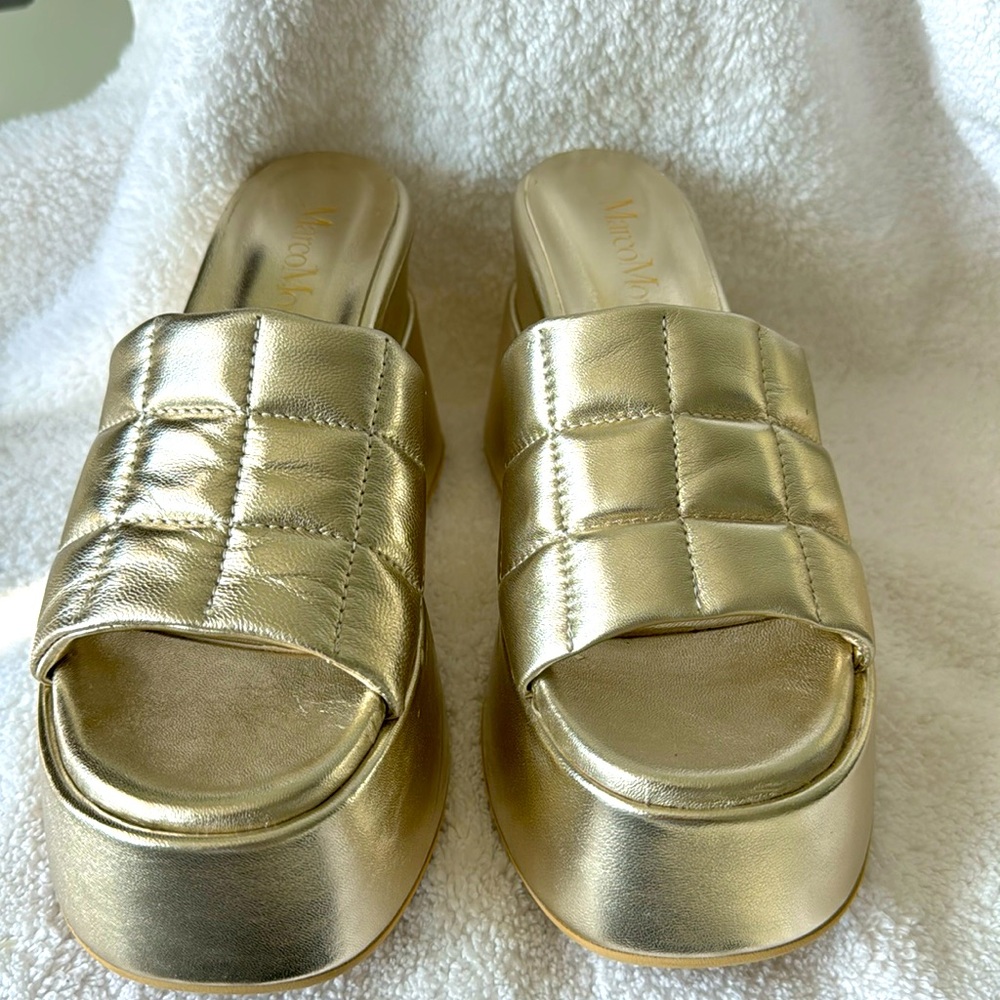Marco Moreo Mirna Gold platform Slip-on